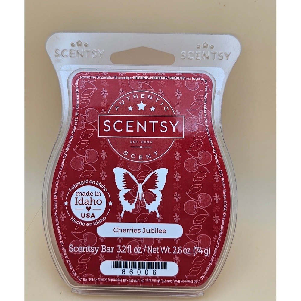 Scentsy Bar Cherries Jubilee Wax Melt Fragrance 2.6 oz 74g New 86006